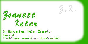 zsanett keler business card